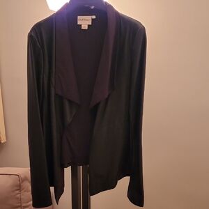 DKNY Pure Butter Soft Lambskin Black Women's Leather Jacket w/pockets